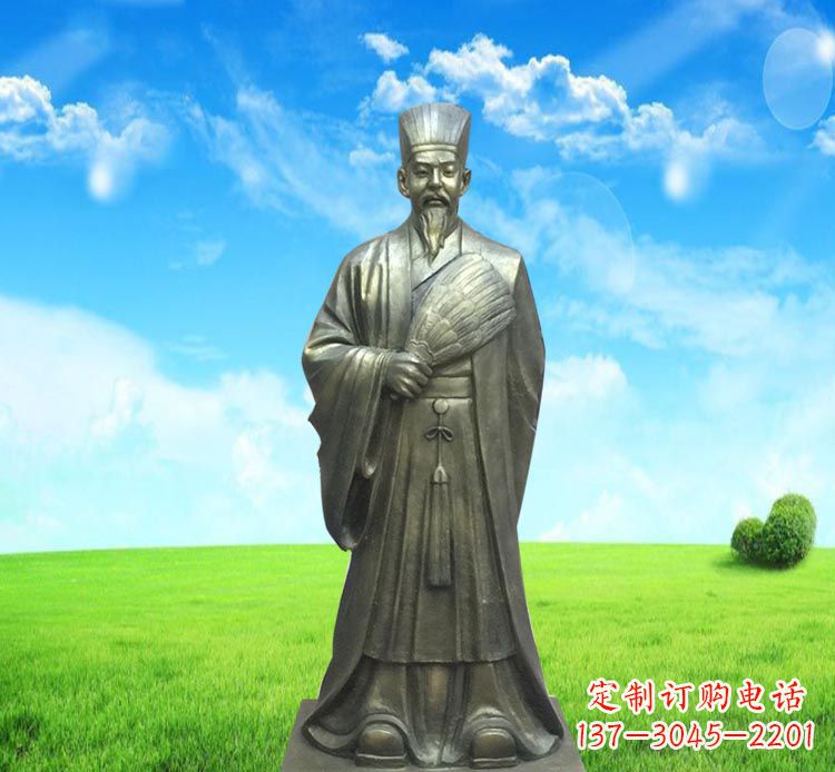 常州精致经典,让您体验古代名人诸葛亮的魅力——诸葛亮铜雕