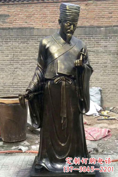 常州中国古典名医李时珍铜雕塑
