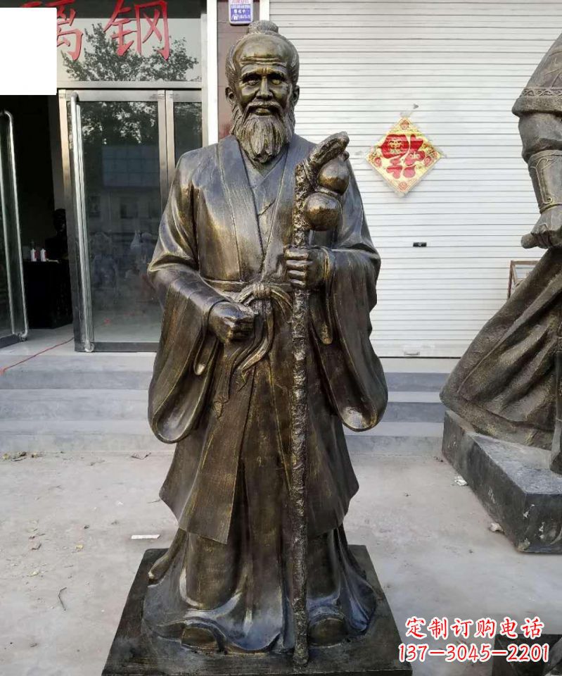 常州珍藏古代名医孙思邈铜雕塑