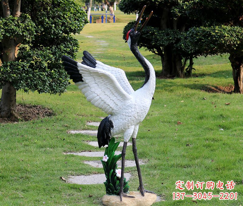 常州古典仙鹤雕塑,融入神秘风语