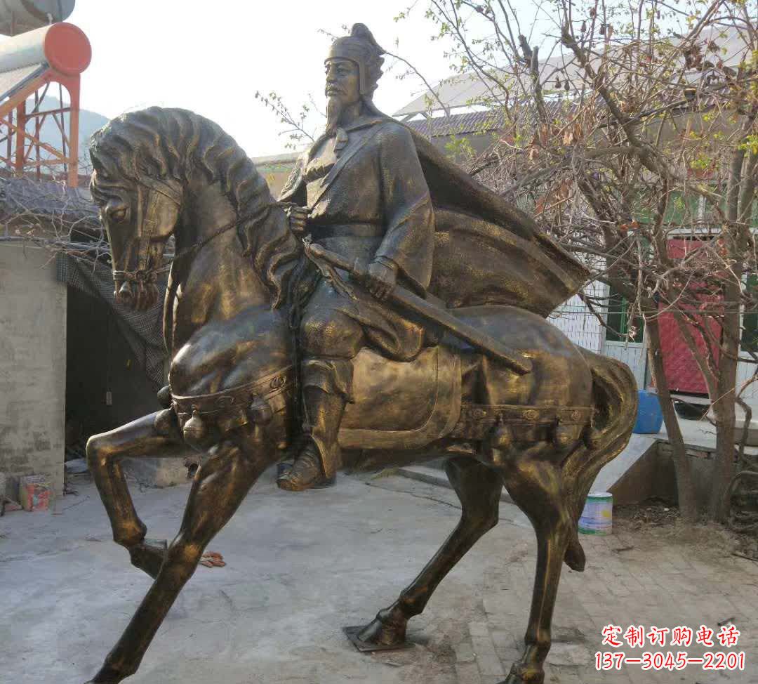 常州古代骑马人物铜雕塑