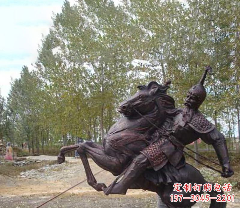 常州古典风格骑马人物雕塑