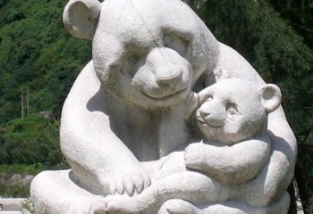 常州公园装饰熊猫石雕