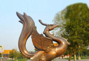 常州纯铜铸造的四灵之朱雀雕塑