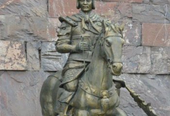 常州公园纪念将军骑马铜雕