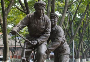 常州装饰你家园的自行车雕塑