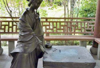 常州艺术精灵西施下棋情景雕塑