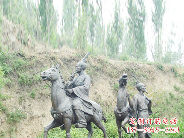 常州中领雕塑|传承古老传统:古代人物骑马铜雕