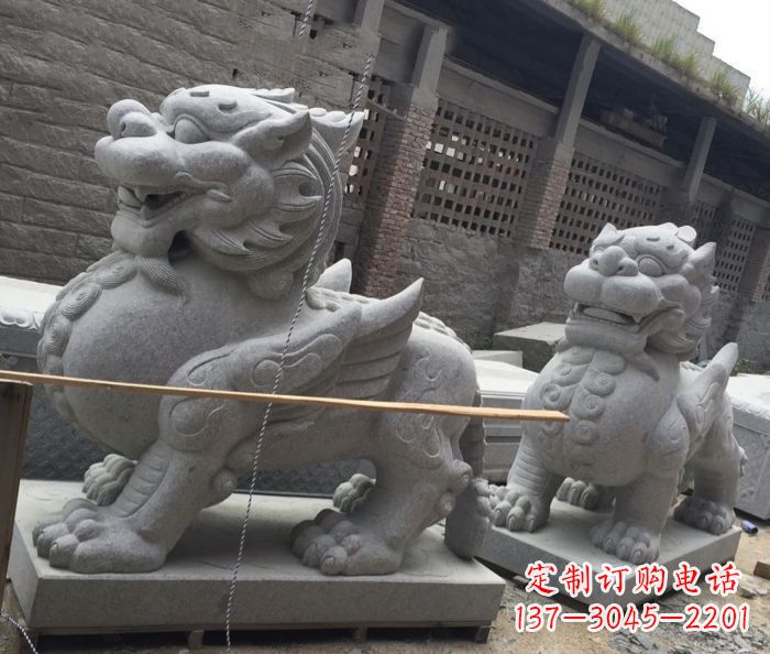 常州中领雕塑–精美的古代神兽大理石貔貅雕塑