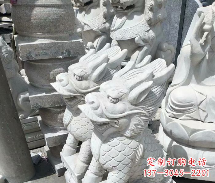 常州古代神兽大理石麒麟石雕 (3)