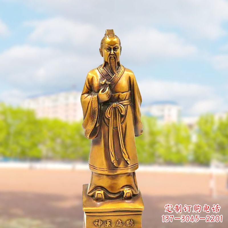 常州古代神医纯铜扁鹊雕像
