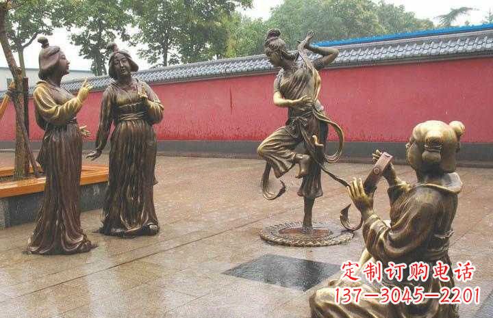 常州古代仕女铜雕