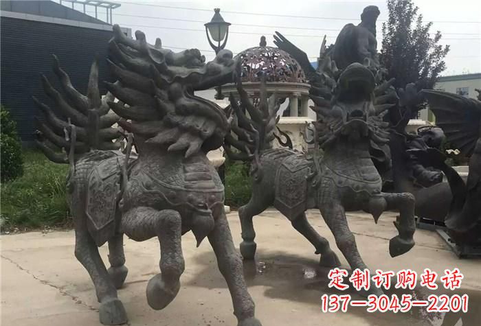 常州精美的古典铜麒麟雕塑