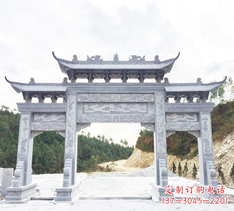 常州中领雕塑精美牌坊雕塑