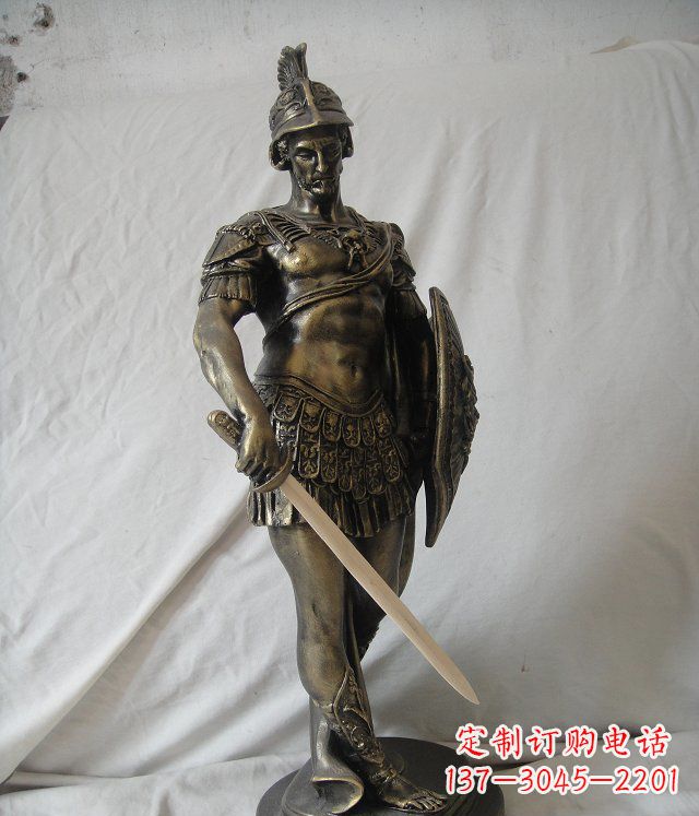 常州古罗马风格的玻璃钢战士雕塑