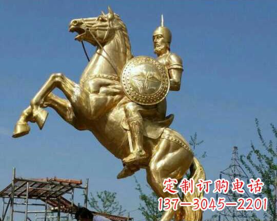 常州古罗马战士骑马铜雕——让你呈现最传统的骑士风采