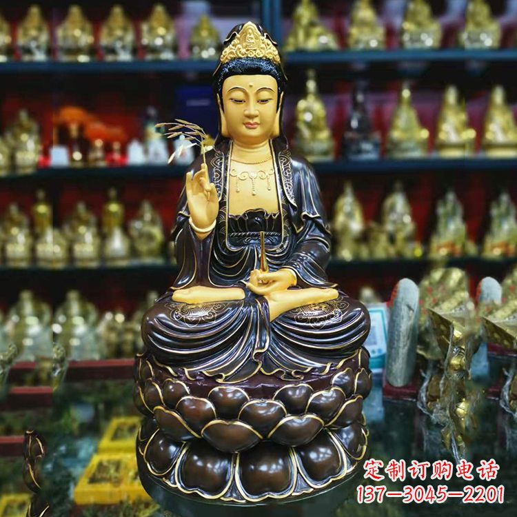 常州古铜手工雕刻观音佛像