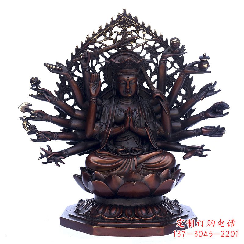 常州精致古铜观音雕塑