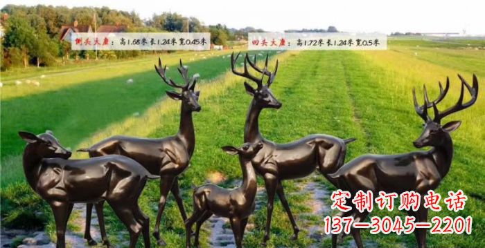 常州古铜雕鹿群,添彩美好家园
