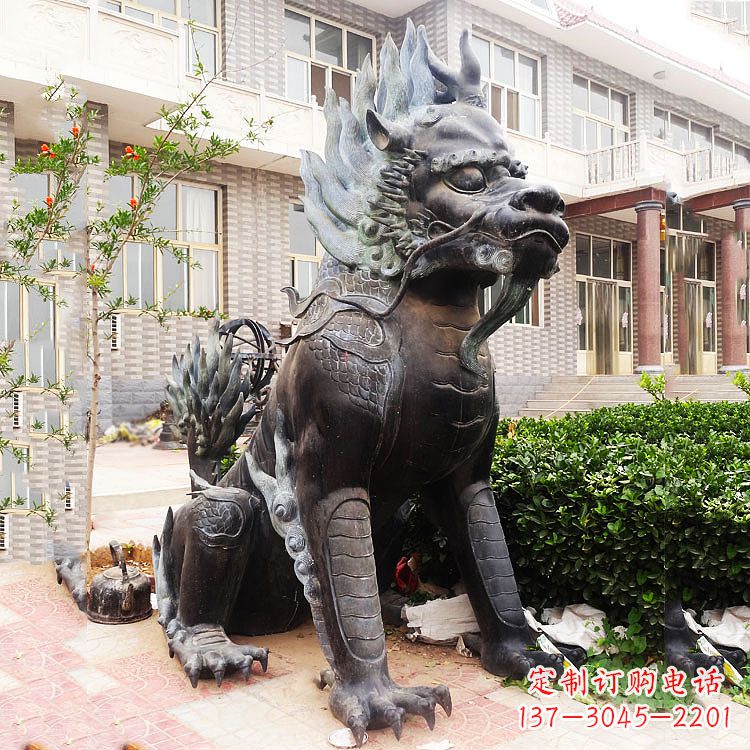 常州古铜色镇宅铜麒麟