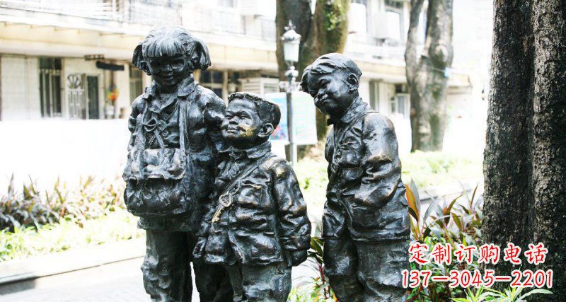 常州挂钥匙儿童铜雕