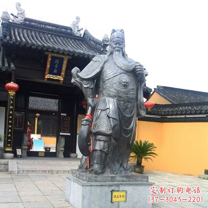 常州关帝庙关公神像-寺庙景点历史文化名人铜雕