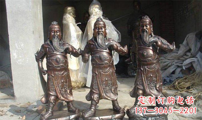 常州精美绝伦的关公铜雕塑