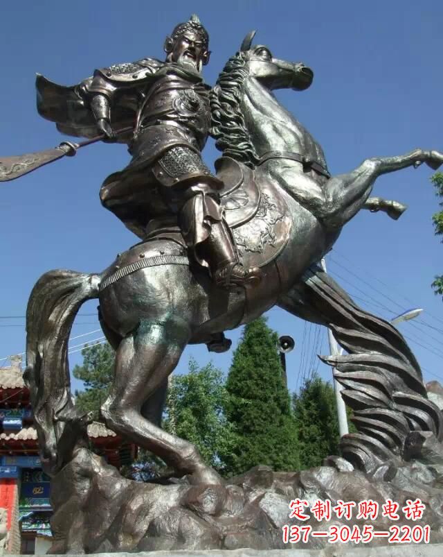 常州精美绝伦的关公骑马雕塑