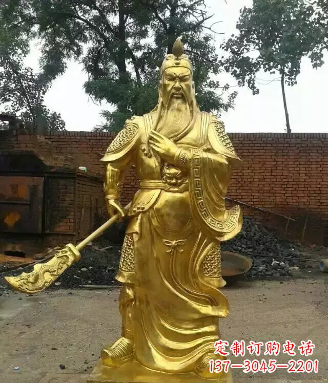 常州关公提刀武财神铜雕 (5)