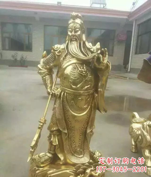 常州关公提刀武财神铜雕 (3)