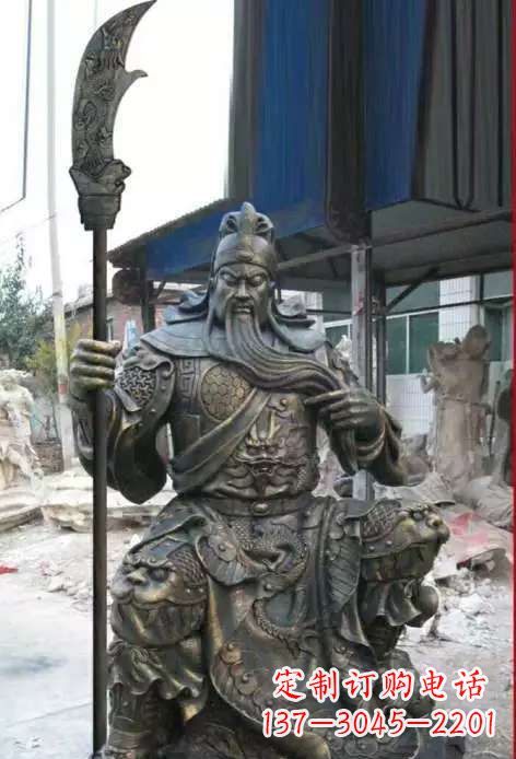常州古典风格关公铜雕塑