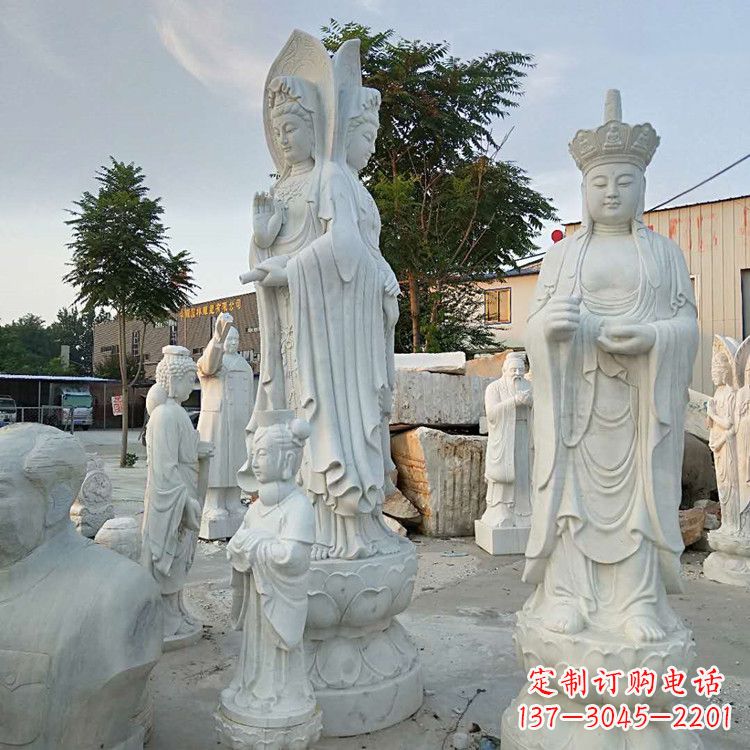 常州观音 石雕送子观音 汉白玉观音佛像厂家直销石雕汉白玉菩萨_27