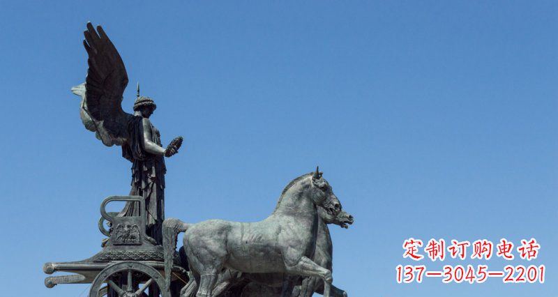 常州广场阿波罗战车景观铜雕