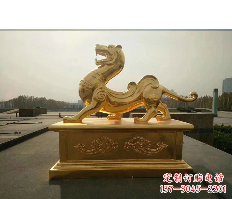 常州精美雕刻,精致纯铜白虎神兽雕塑