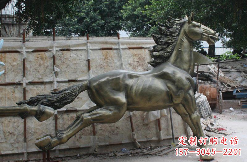 常州广场奔马动物铜雕 (2)