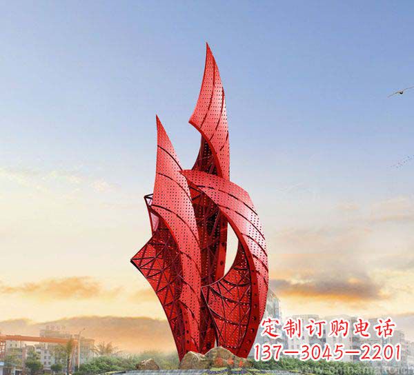 常州不锈钢抽象船帆雕塑