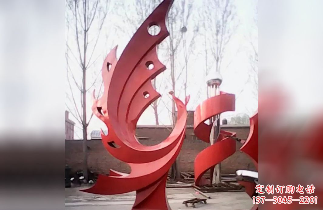 常州广场不锈钢抽象凤凰雕塑