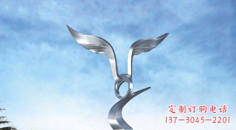 常州中领雕塑出品:不锈钢海鸥雕塑