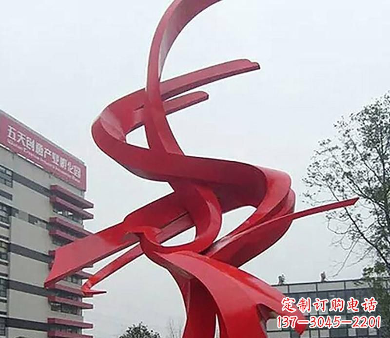 常州广场不锈钢抽象飘带雕塑