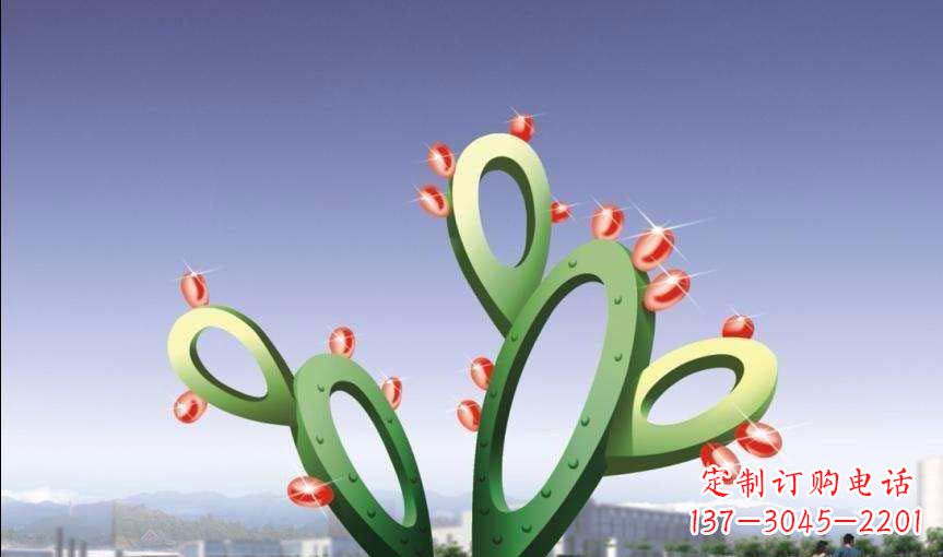 常州大型不锈钢仙人掌雕塑