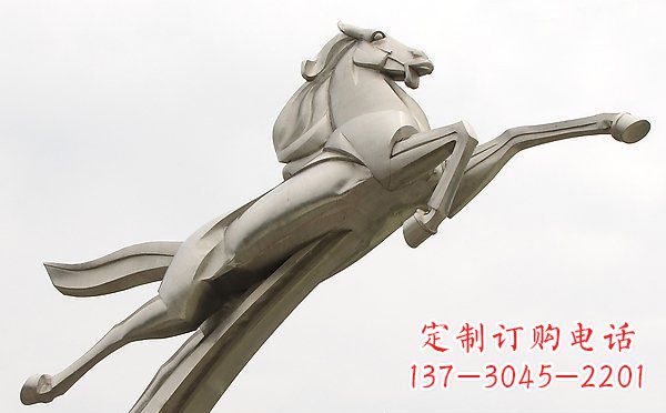 常州广场不锈钢抽象一马当先景观雕塑