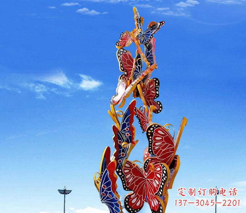 常州浪漫的不锈钢大型蝴蝶雕塑