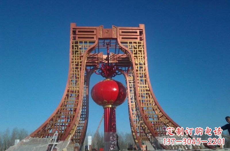 常州中领雕塑推出不锈钢大型灯笼雕塑