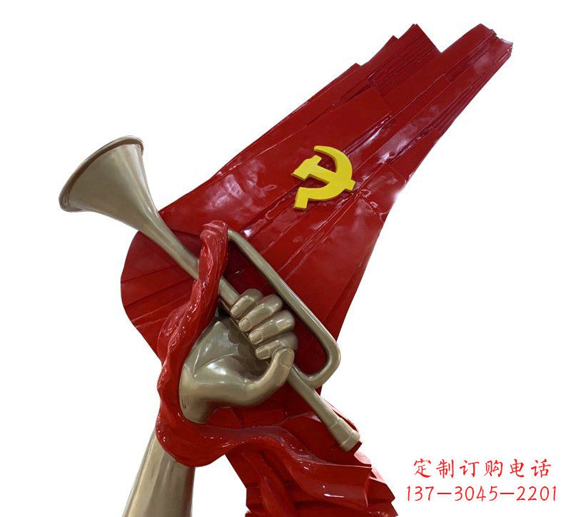 常州优质不锈钢党旗雕塑