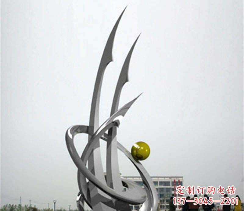 常州广场不锈钢帆船抽象雕塑