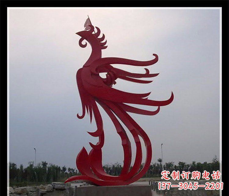 常州精美不锈钢凤凰雕塑