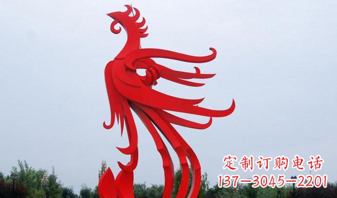 常州广场不锈钢凤凰雕塑 (3)