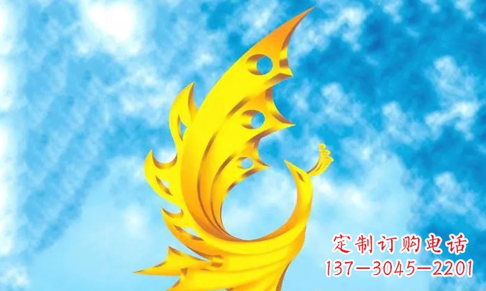 常州中领雕塑-不锈钢凤凰雕塑