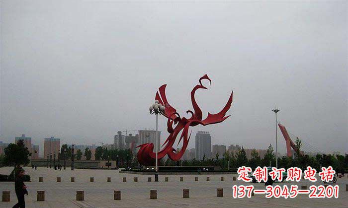 常州广场不锈钢凤凰展翅雕塑