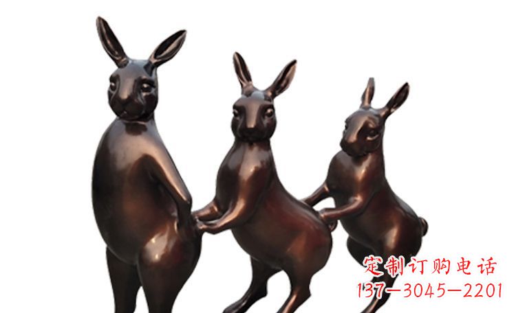 常州天马行空的不锈钢光面兔子雕塑